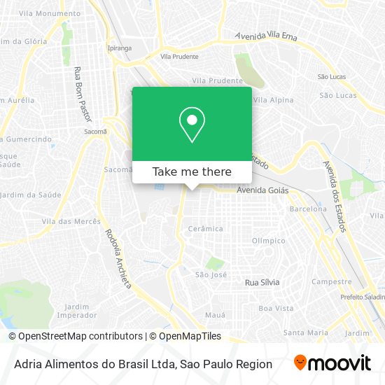 Adria Alimentos do Brasil Ltda map