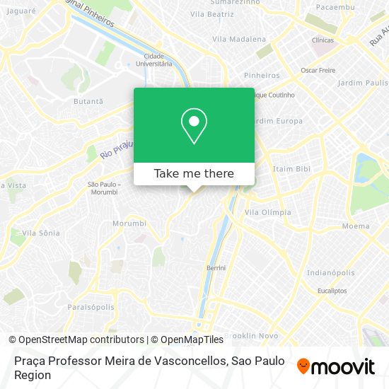 Mapa Praça Professor Meira de Vasconcellos