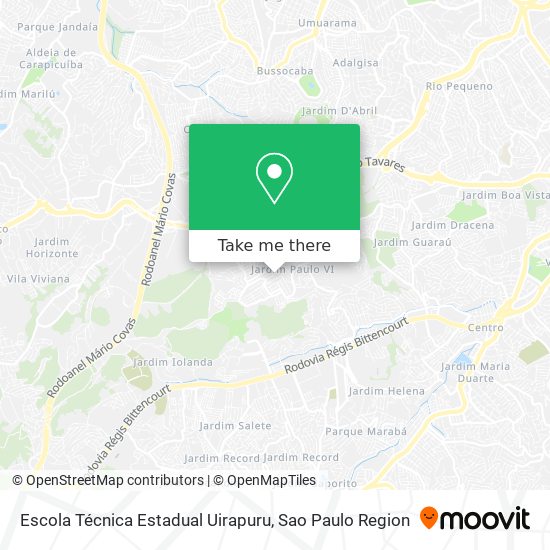 Escola Técnica Estadual Uirapuru map