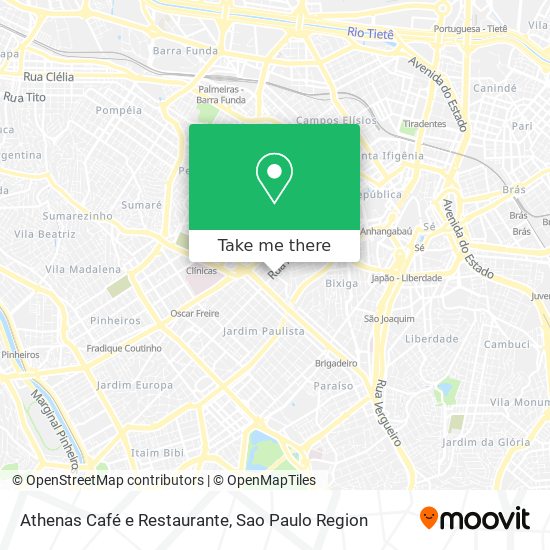 Mapa Athenas Café e Restaurante
