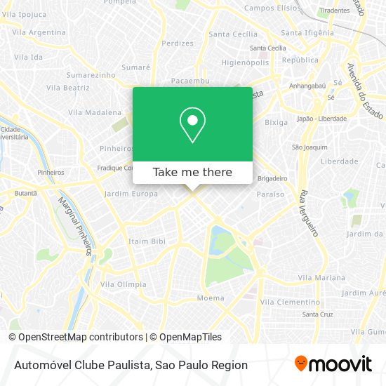 Mapa Automóvel Clube Paulista