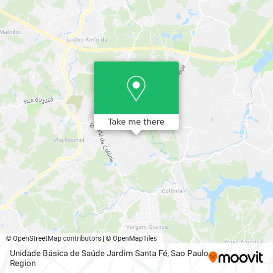 Mapa Unidade Básica de Saúde Jardim Santa Fé