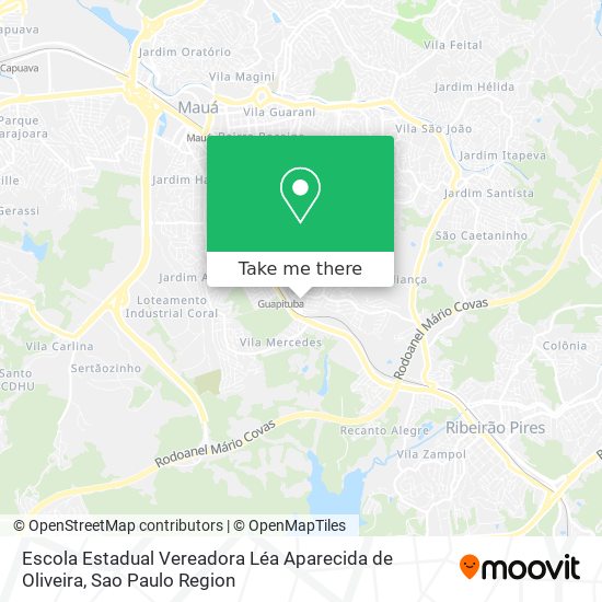 Mapa Escola Estadual Vereadora Léa Aparecida de Oliveira