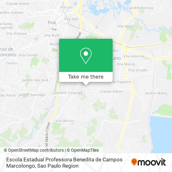 Mapa Escola Estadual Professora Benedita de Campos Marcolongo