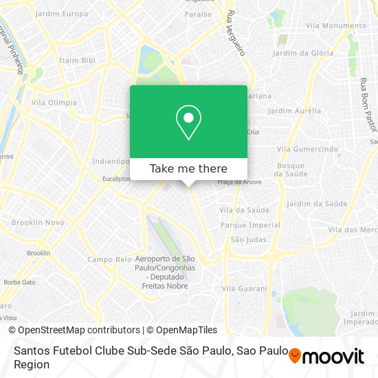 Santos Futebol Clube Sub-Sede São Paulo map