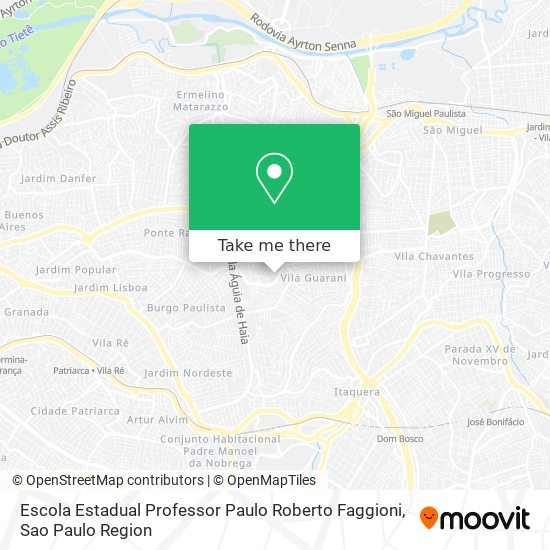 Mapa Escola Estadual Professor Paulo Roberto Faggioni