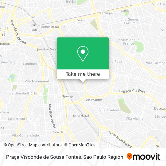 Mapa Praça Visconde de Sousa Fontes