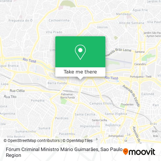 Mapa Fórum Criminal Ministro Mário Guimarães