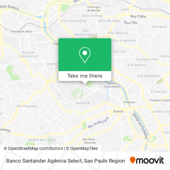 Banco Santander Agência Select map