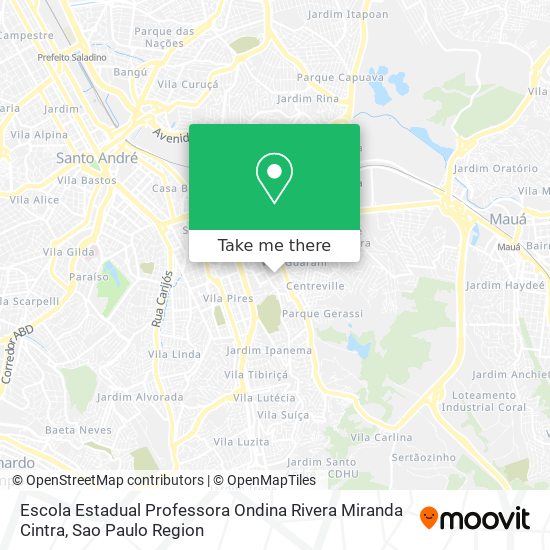 Mapa Escola Estadual Professora Ondina Rivera Miranda Cintra