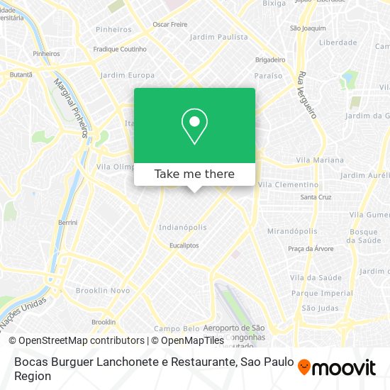 Mapa Bocas Burguer Lanchonete e Restaurante