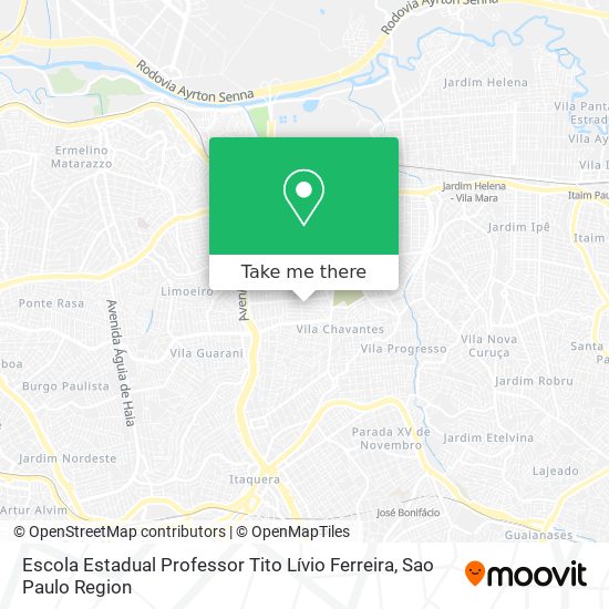 Mapa Escola Estadual Professor Tito Lívio Ferreira