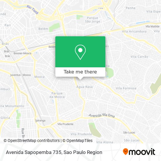 Mapa Avenida Sapopemba 735