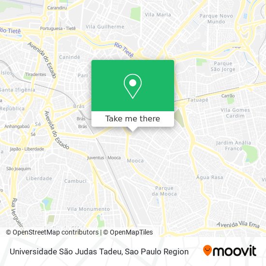 Universidade São Judas Tadeu map