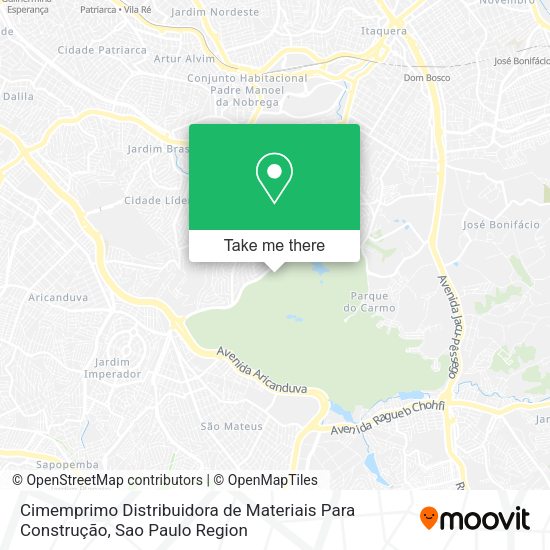 Cimemprimo Distribuidora de Materiais Para Construção map