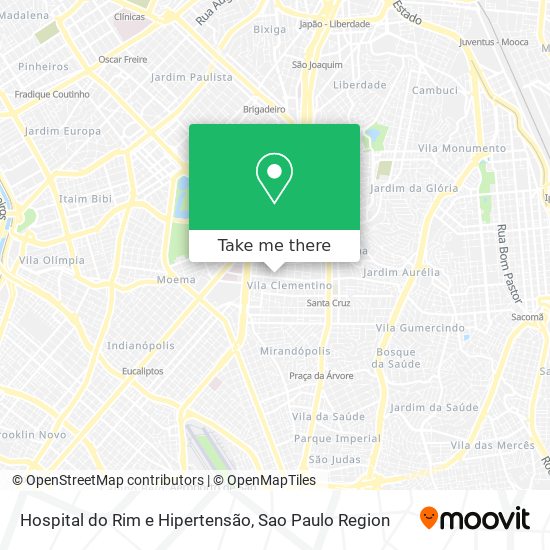 Mapa Hospital do Rim e Hipertensão