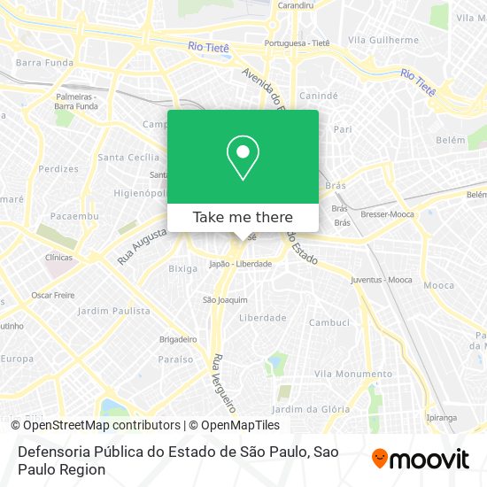 Defensoria Pública do Estado de São Paulo map