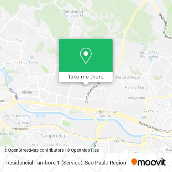 Residencial Tamboré 1 (Serviço) map