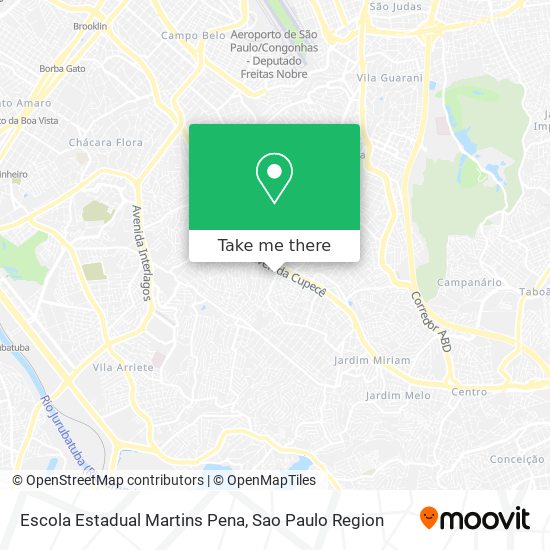 Mapa Escola Estadual Martins Pena