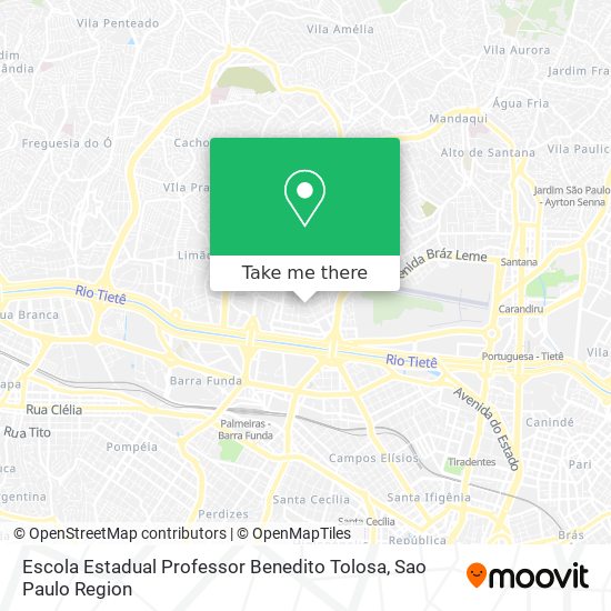 Escola Estadual Professor Benedito Tolosa map