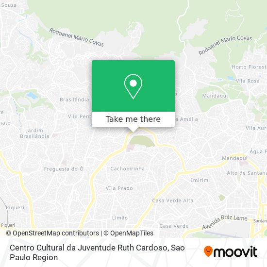 Mapa Centro Cultural da Juventude Ruth Cardoso