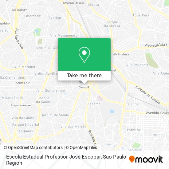 Mapa Escola Estadual Professor José Escobar