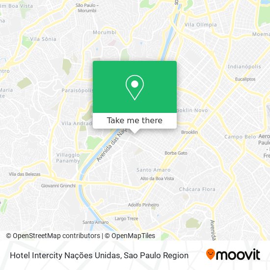 Hotel Intercity Nações Unidas map