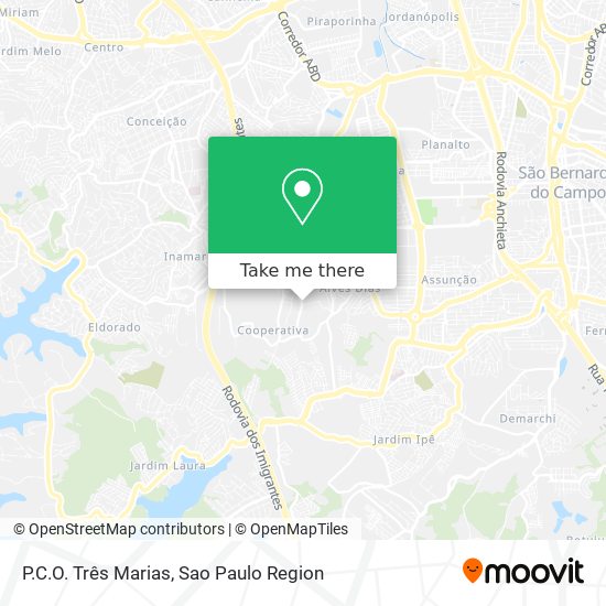 P.C.O. Três Marias map