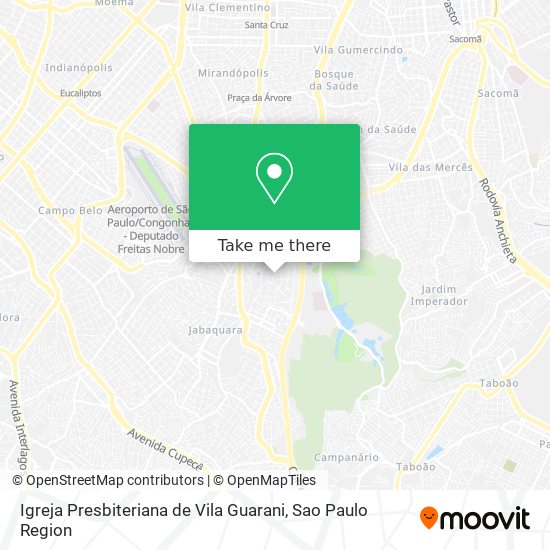 Mapa Igreja Presbiteriana de Vila Guarani