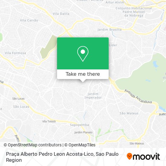 Mapa Praça Alberto Pedro Leon Acosta-Lico