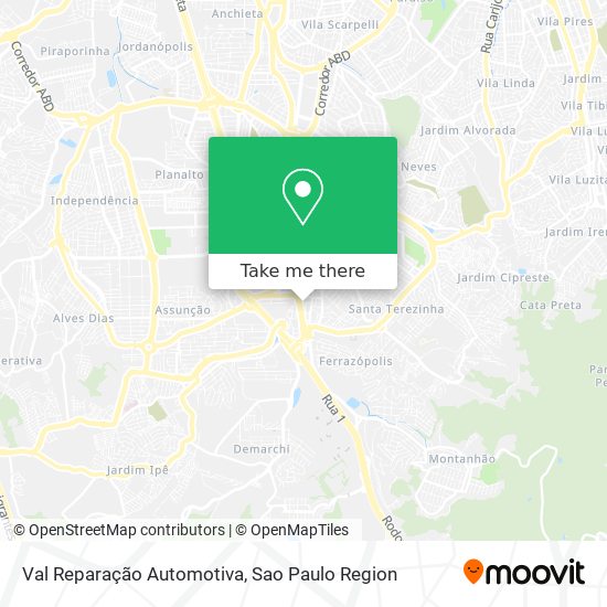 Mapa Val Reparação Automotiva