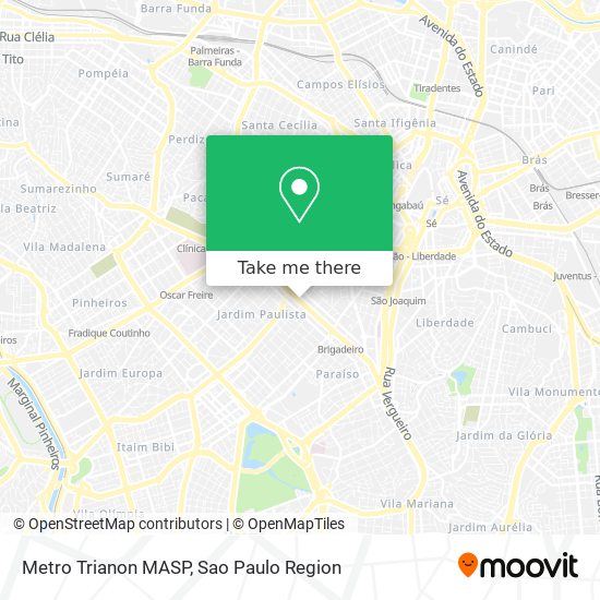 Metro Trianon MASP map