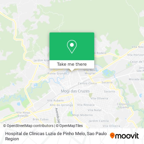 Mapa Hospital de Clínicas Luzia de Pinho Melo