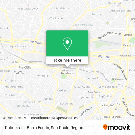 Palmeiras - Barra Funda map