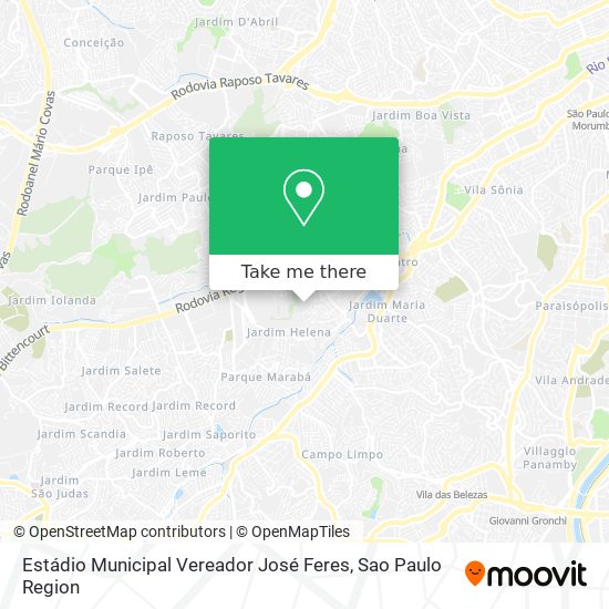 Mapa Estádio Municipal Vereador José Feres