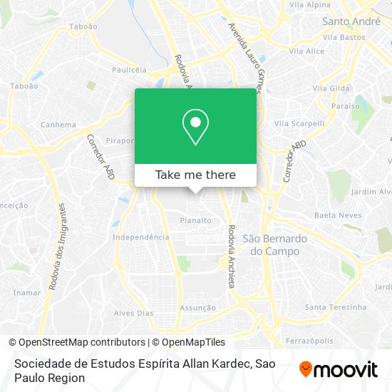 Sociedade de Estudos Espírita Allan Kardec map