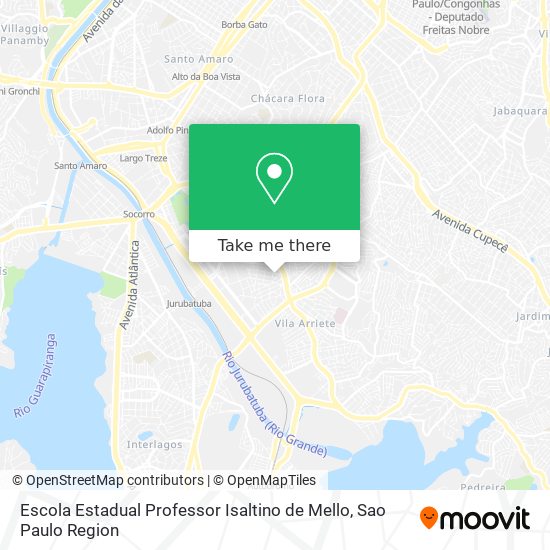 Mapa Escola Estadual Professor Isaltino de Mello