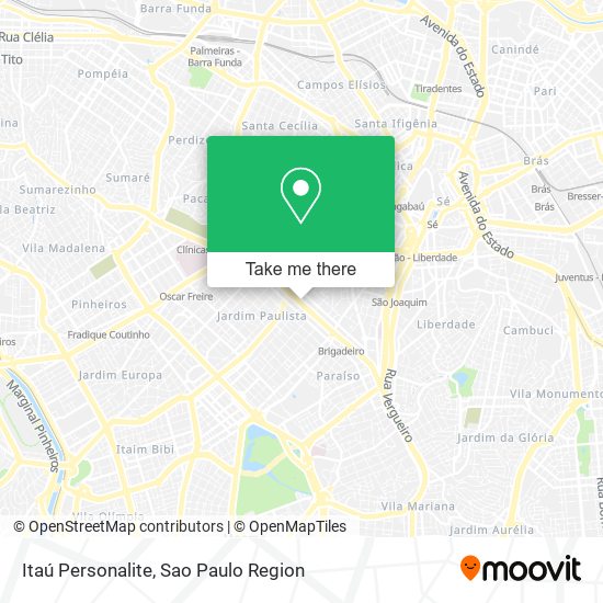 Itaú Personalite map