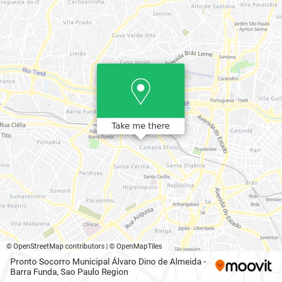 Pronto Socorro Municipal Álvaro Dino de Almeida - Barra Funda map