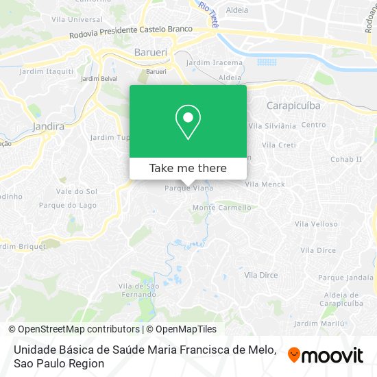 Unidade Básica de Saúde Maria Francisca de Melo map