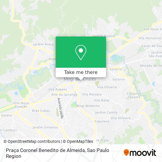 Mapa Praça Coronel Benedito de Almeida