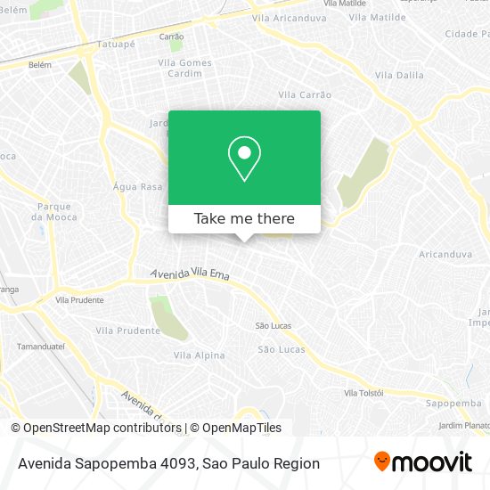 Mapa Avenida Sapopemba 4093