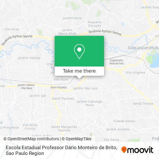 Mapa Escola Estadual Professor Dário Monteiro de Brito