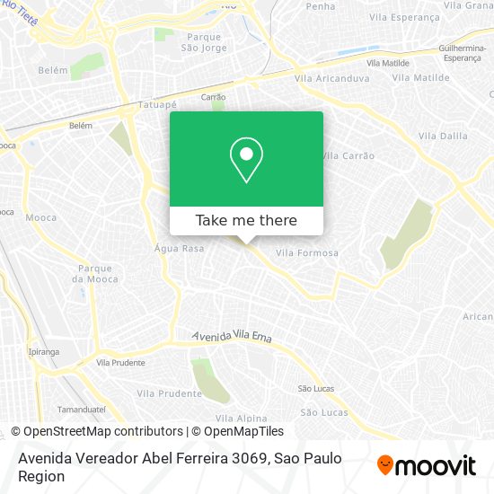 Mapa Avenida Vereador Abel Ferreira 3069