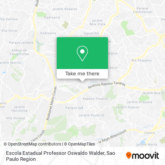 Mapa Escola Estadual Professor Oswaldo Walder