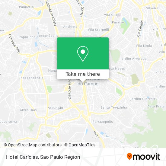 Hotel Carícias map