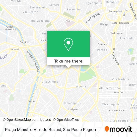 Mapa Praça Ministro Alfredo Buzaid