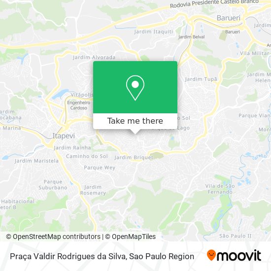 Mapa Praça Valdir Rodrigues da Silva