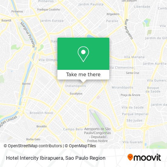 Hotel Intercity Ibirapuera map