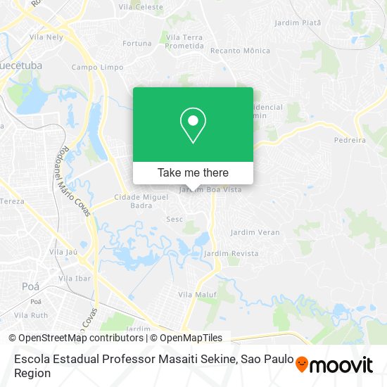 Mapa Escola Estadual Professor Masaiti Sekine